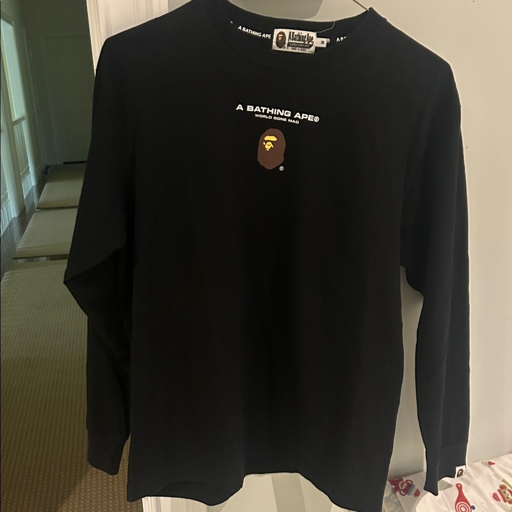 A Bathing Ape Black Long Sleeve Tee